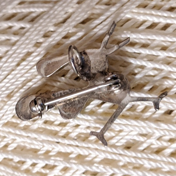 Vintage Silver Road Runner Inlay Pin/Pendant - Picture 3 of 5